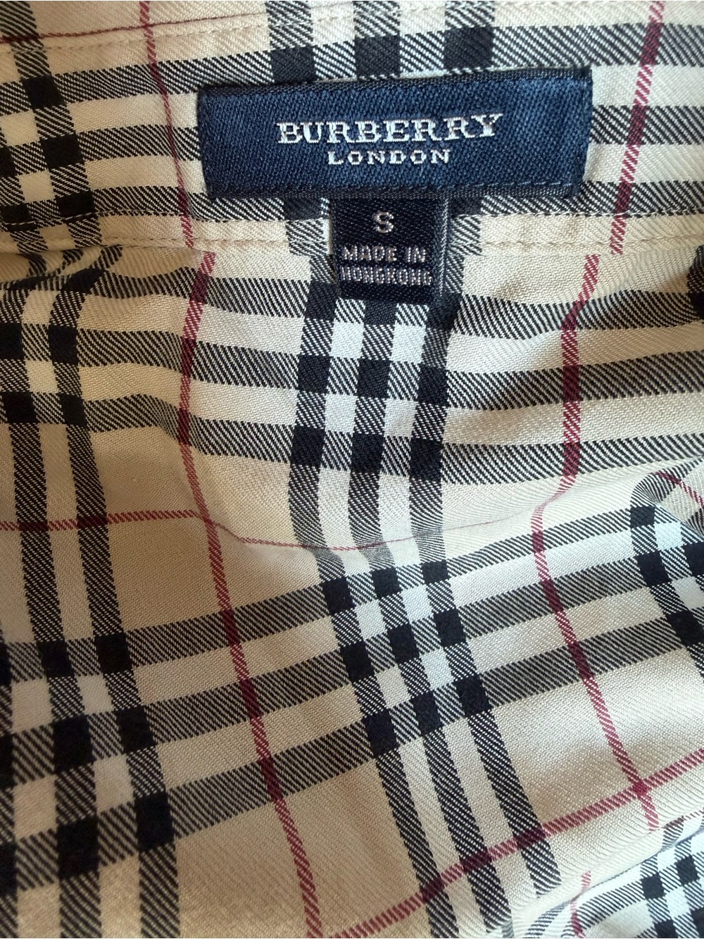 Burberry Beige Plaid Hooded Zip Vest with Black Sleeves - Picture 4 of 5